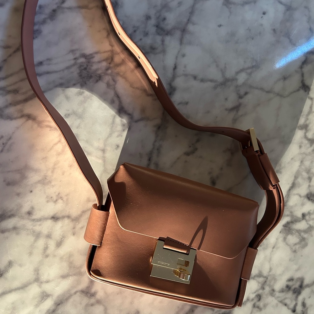 AllSaints Pink Leather 3 in 1 Frankie Crossbody - Picture 3 of 6